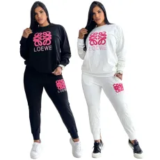 Fashion English Letter Cotton Velvet Fashion Leisure Set
