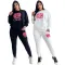 Fashion English Letter Cotton Velvet Fashion Leisure Set
