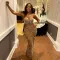 Strap, rhinestone, bubble bead evening dress, sexy dress, long skirt, women