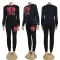 Fashion English Letter Cotton Velvet Fashion Leisure Set