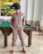 New Fashionable Commuter Printed Embroidered High Neck Sport Two Piece Set