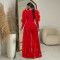 Fashion women's mesh long sleeved dress long skirt new