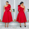 Fashion women's solid color sexy dress