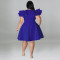 Wholesale of plus size women's clothing in stock, multi-color large swing dress, dress