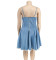 Large size women's spring new sexy sleeveless washed denim dress