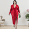 Large size autumn women's clothing wholesale velvet bottom embroidered bead dress