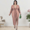 Large size autumn women's clothing wholesale velvet bottom embroidered bead dress