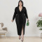 Large size autumn women's clothing wholesale velvet bottom embroidered bead dress
