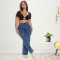 Women's autumn new embroidered washed sexy jeans