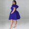 Wholesale of plus size women's clothing in stock, multi-color large swing dress, dress