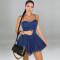 Large size women's spring new sexy sleeveless washed denim dress