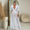 Fashion women's mesh long sleeved dress long skirt new