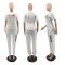 Explosive casual temperament two-piece set, high-end fashion pocket pants short sleeved set