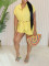 Split shirt set shorts short sleeved shirt two-piece set