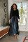 Solid color long sleeved European and American sexy tassel top