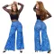 Imitation denim print loose wide leg pants (single pants)