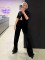 Fashion pleated short sleeved shirt, wide leg pants two-piece set