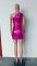 Fashionable fluorescent color slim fit single shoulder pleated sexy tight nightclub dress