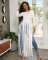 Solid color long sleeved European and American sexy tassel top