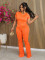 Three dimensional water wave pattern leisure two-piece set