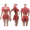 Fashionable women's pickled and stir fried old skirt set (with safety pants inside)