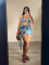 Summer fashion personality tassel elastic denim short skirt set