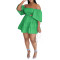 One collar pile skirt, short sleeved cake skirt