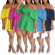 One collar pile skirt, short sleeved cake skirt
