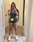 Fashion women's pickled, stir fried, and distressed collar short sleeved suit