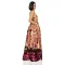 Satin printed sleeveless strapless dress