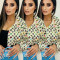 New printed long sleeved short jacket