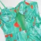 Strap print sexy see through jumpsuit for women