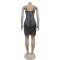 European and American Fashion Women's Hot Diamond Strap Dress Short Skirt New