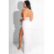 European and American style hot diamond sexy suspender irregular long skirt dress