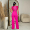 Fashion women's embroidered deep V-pants set jumpsuit new