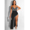 European and American style hot diamond sexy suspender irregular long skirt dress