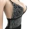 European and American style hot diamond sexy suspender irregular long skirt dress