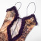 Wholesale of European and American style spaghetti strap hollow pleated lace slit dresses