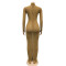 Fashionable New Product Sexy Nightclub Hot Diamond Mesh Transparent Long Sleeve Dress