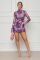 Sexy and fashionable nightclub high stretch mesh round neck printed dress