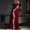 New strapless solid color dress, long skirt