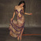 Wholesale of European and American style spaghetti strap hollow pleated lace slit dresses