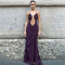 Wholesale of European and American style spaghetti strap hollow pleated lace slit dresses