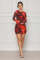 Sexy and fashionable nightclub high stretch mesh round neck printed dress