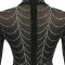 Fashionable New Product Sexy Nightclub Hot Diamond Mesh Transparent Long Sleeve Dress