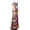 Wholesale of European and American style spaghetti strap hollow pleated lace slit dresses