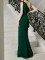 Large size women's clothing, European and American foreign trade, Amazon new product, sloping shoulder solid color dress, dress, long skirt