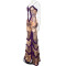 Wholesale of European and American style spaghetti strap hollow pleated lace slit dresses