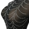 Fashionable New Product Sexy Nightclub Hot Diamond Mesh Transparent Long Sleeve Dress