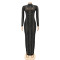 Fashionable New Product Sexy Nightclub Hot Diamond Mesh Transparent Long Sleeve Dress